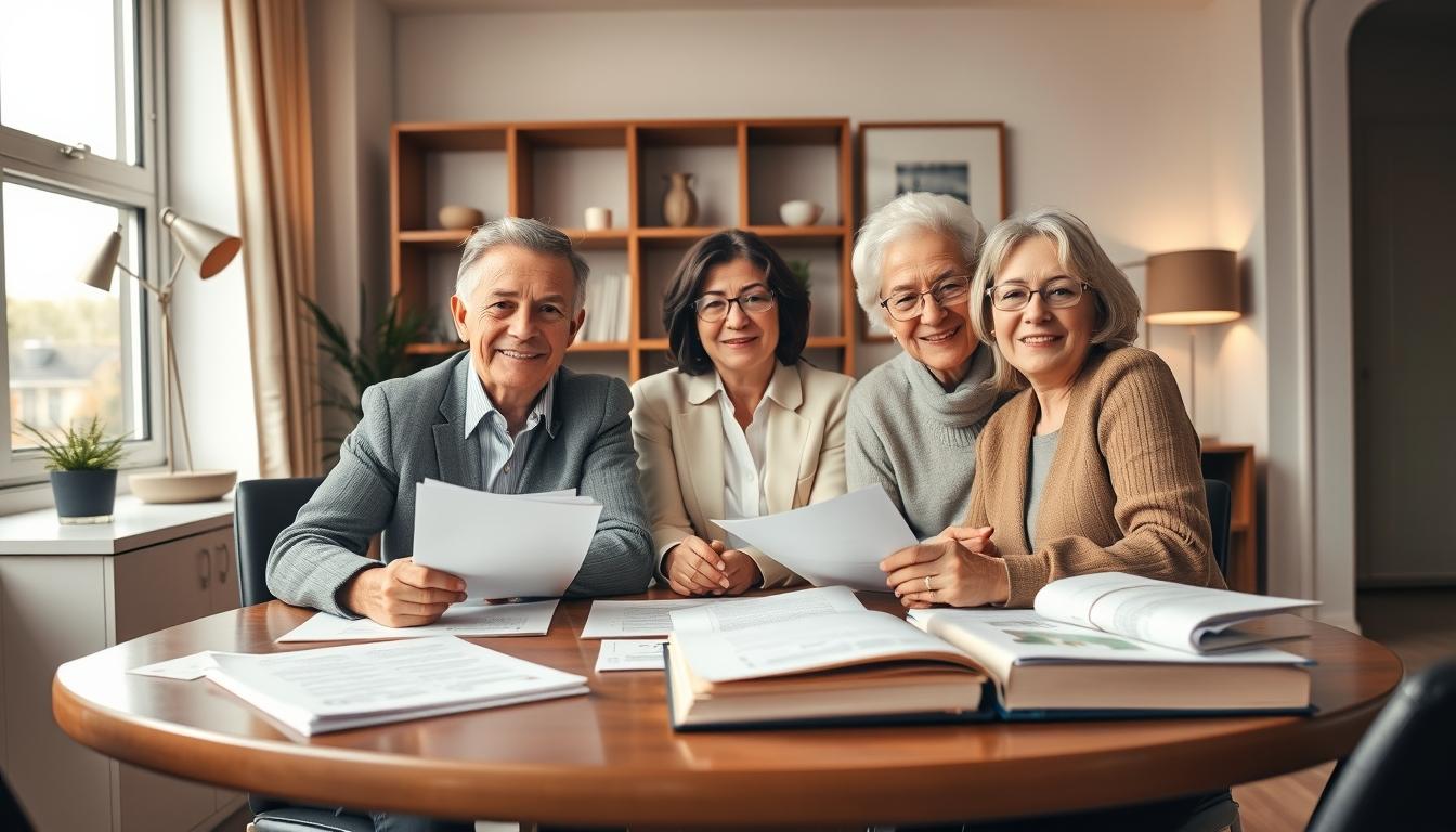 Family elder care planning discussion